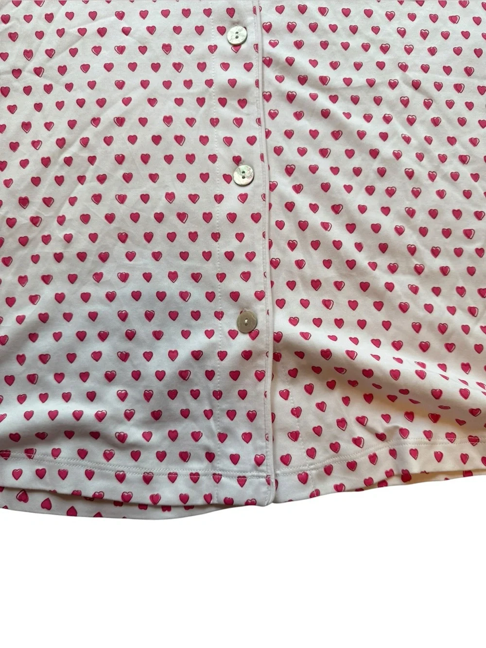Roller Rabbit Pink Hearts Fiora Pajama Top